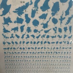全国の離島の大きさを並べたポスター